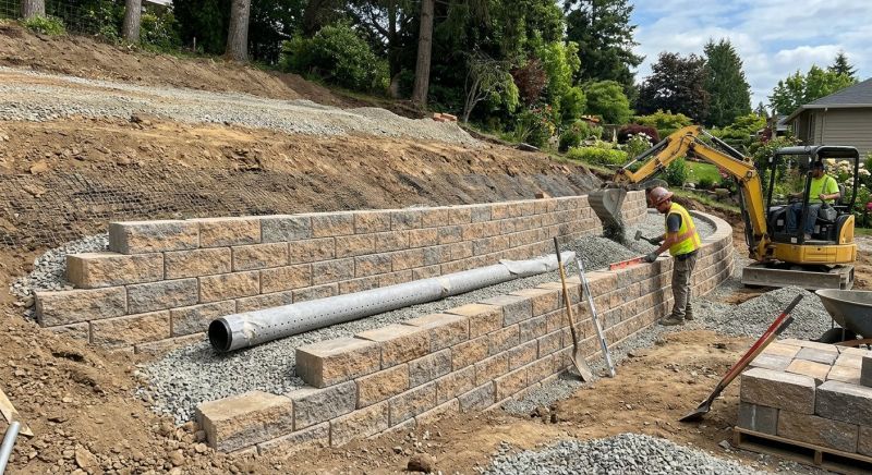 Block Retaining Wall Installation in Vero Beach, FL