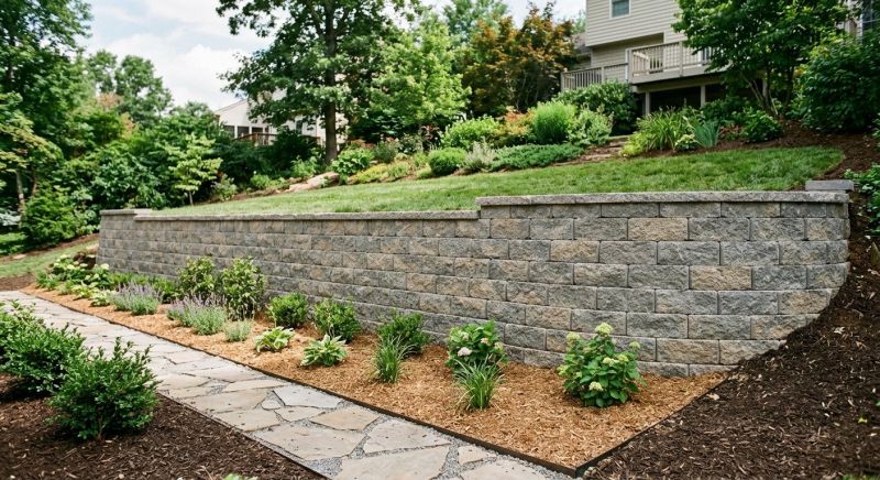 Block Retaining Wall Installation in Sonoma County, CA