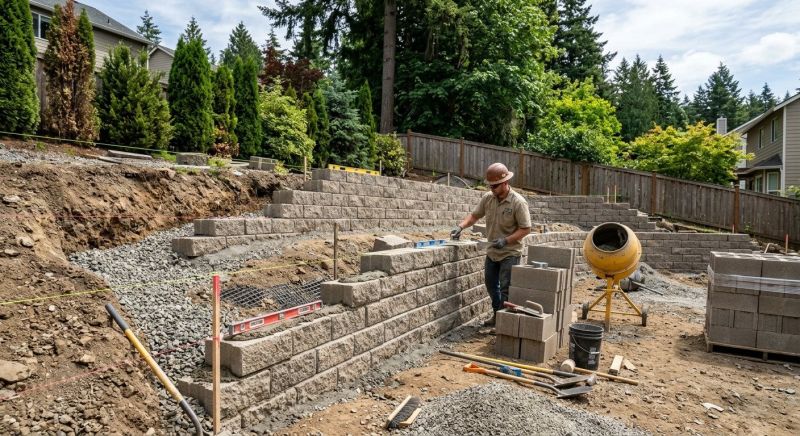 Block Retaining Wall Installation in Melbourne, FL